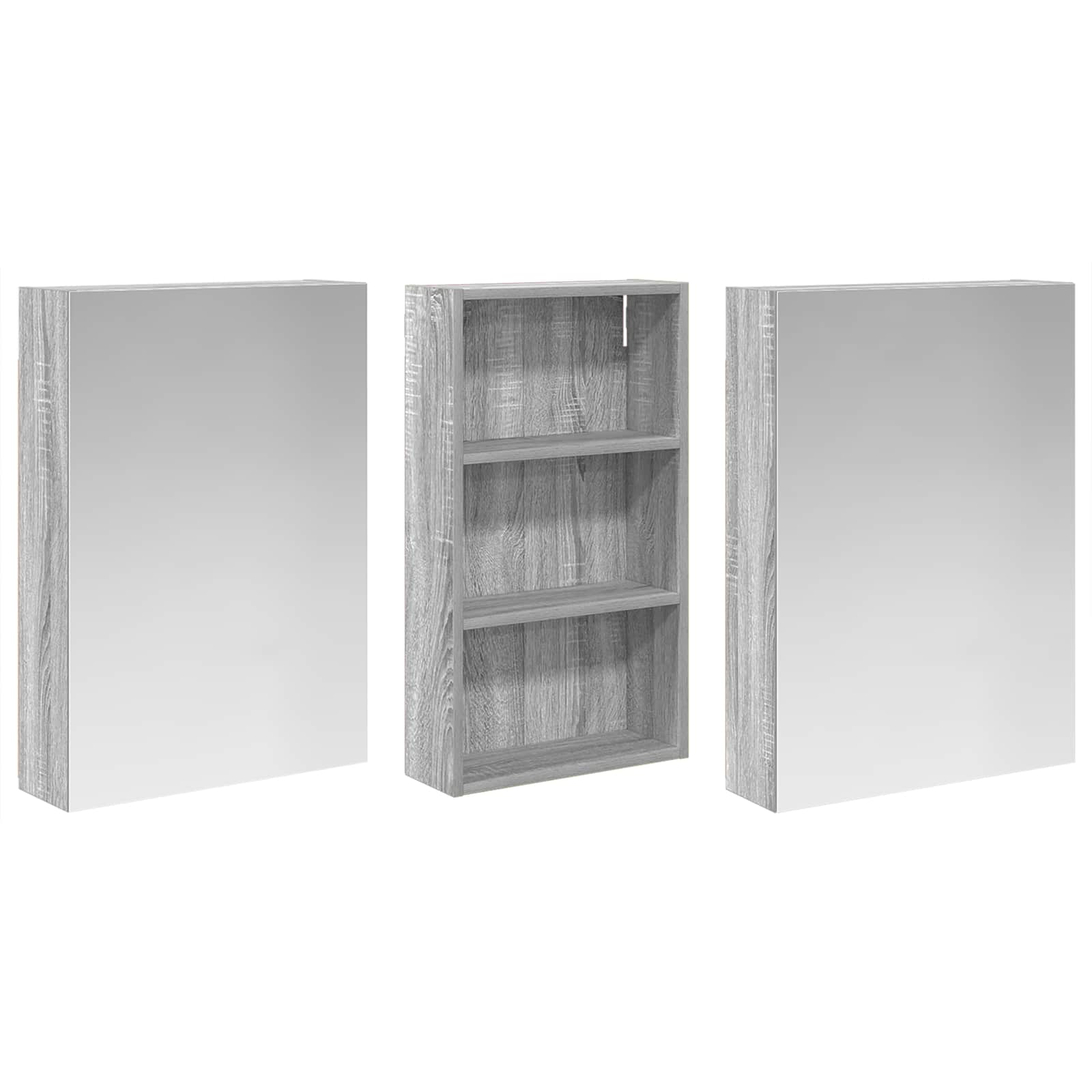 Ensemble de meubles de salle de bain 3 pièces 140 cm Sonoma gris | Maison Vasque
