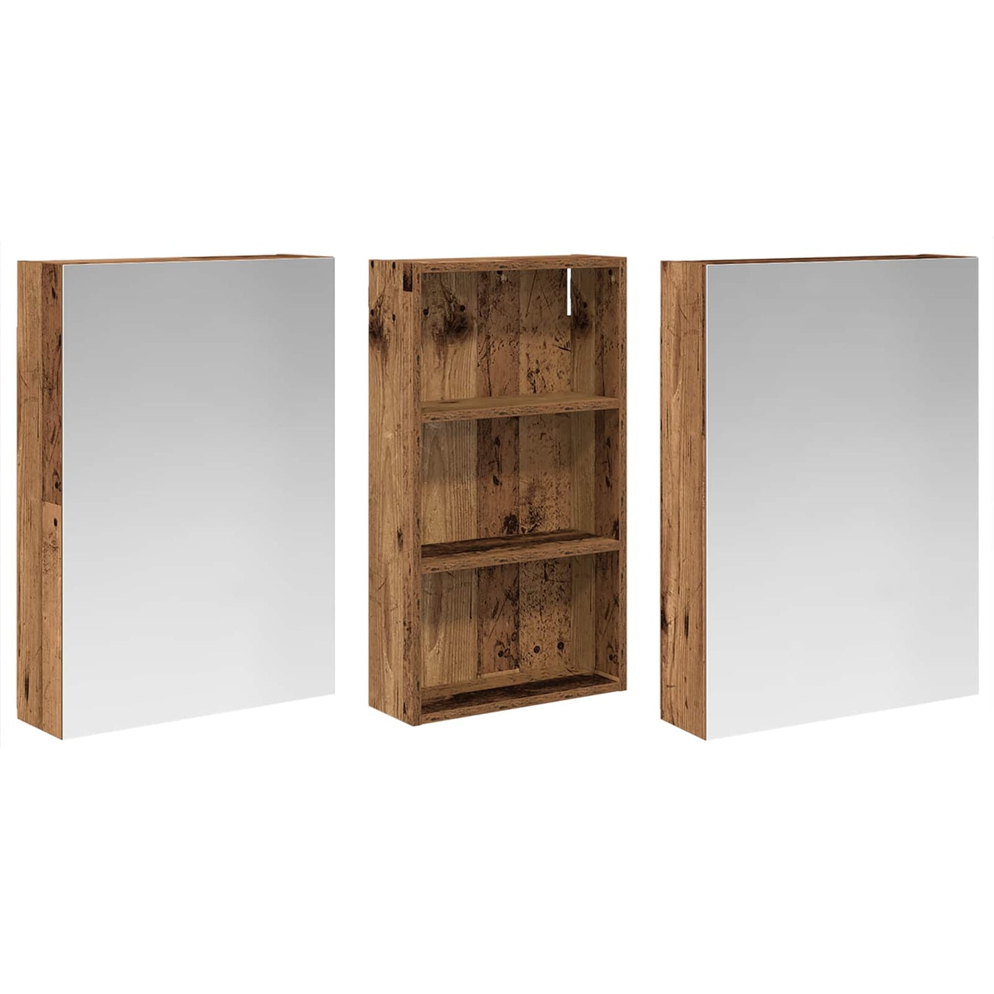 Ensemble de meubles de salle de bain 3 pièces 140 cm Bois ancien | Maison Vasque