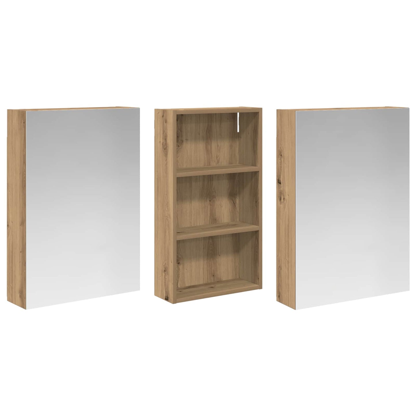 Ensemble de meubles de salle de bain 3 pièces 140 cm chêne artisanal | Maison Vasque