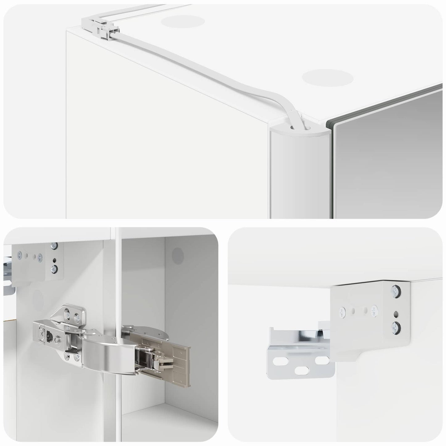 Armoire de toilette miroir 33 cm Blanc | Maison Vasque