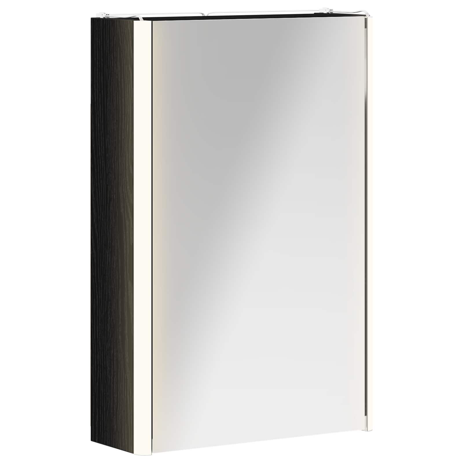Armoire de toilette miroir 33 cm Chêne noir | Maison Vasque