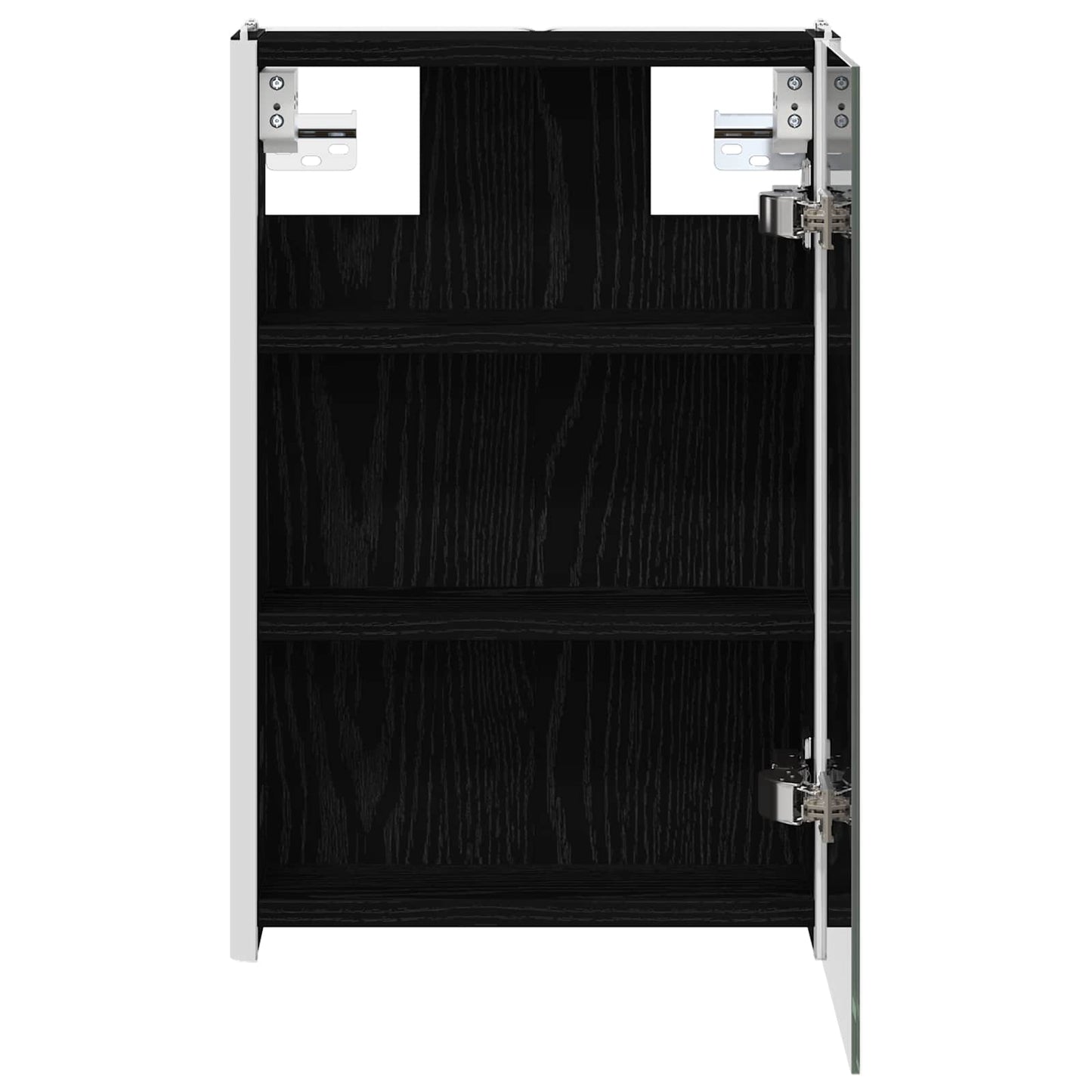 Armoire de toilette miroir 33 cm Chêne noir | Maison Vasque