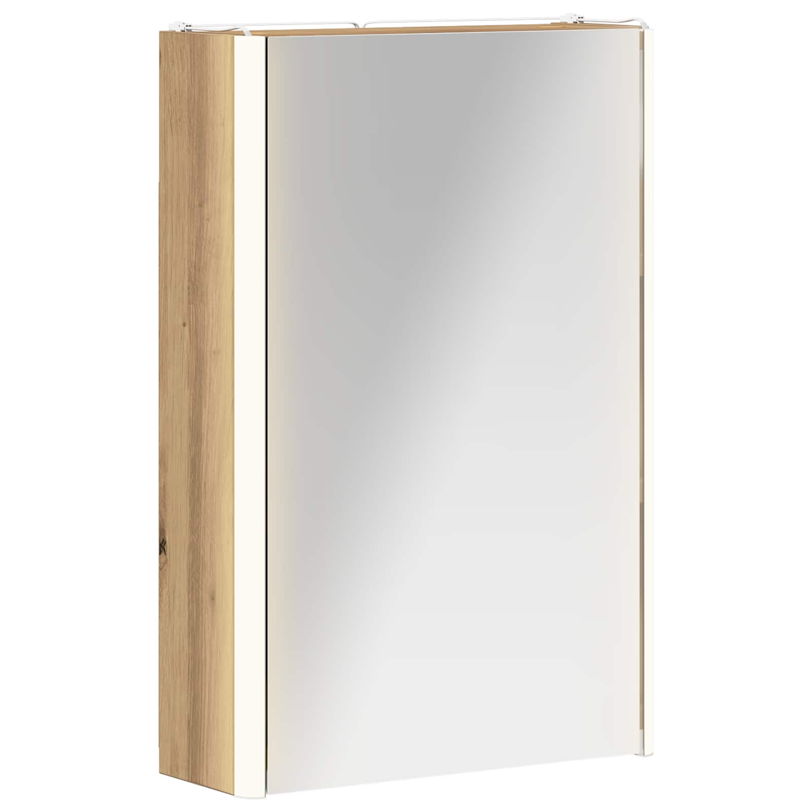 Armoire de toilette miroir 33 cm chêne artisanal | Maison Vasque