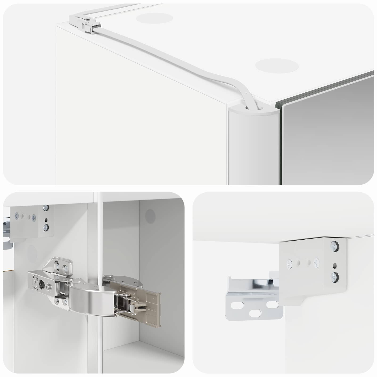 Armoire de toilette miroir 43 cm Blanc | Maison Vasque