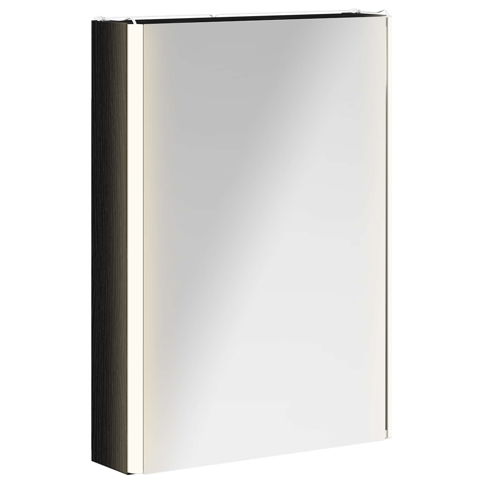 Armoire de toilette miroir 43 cm Chêne noir | Maison Vasque