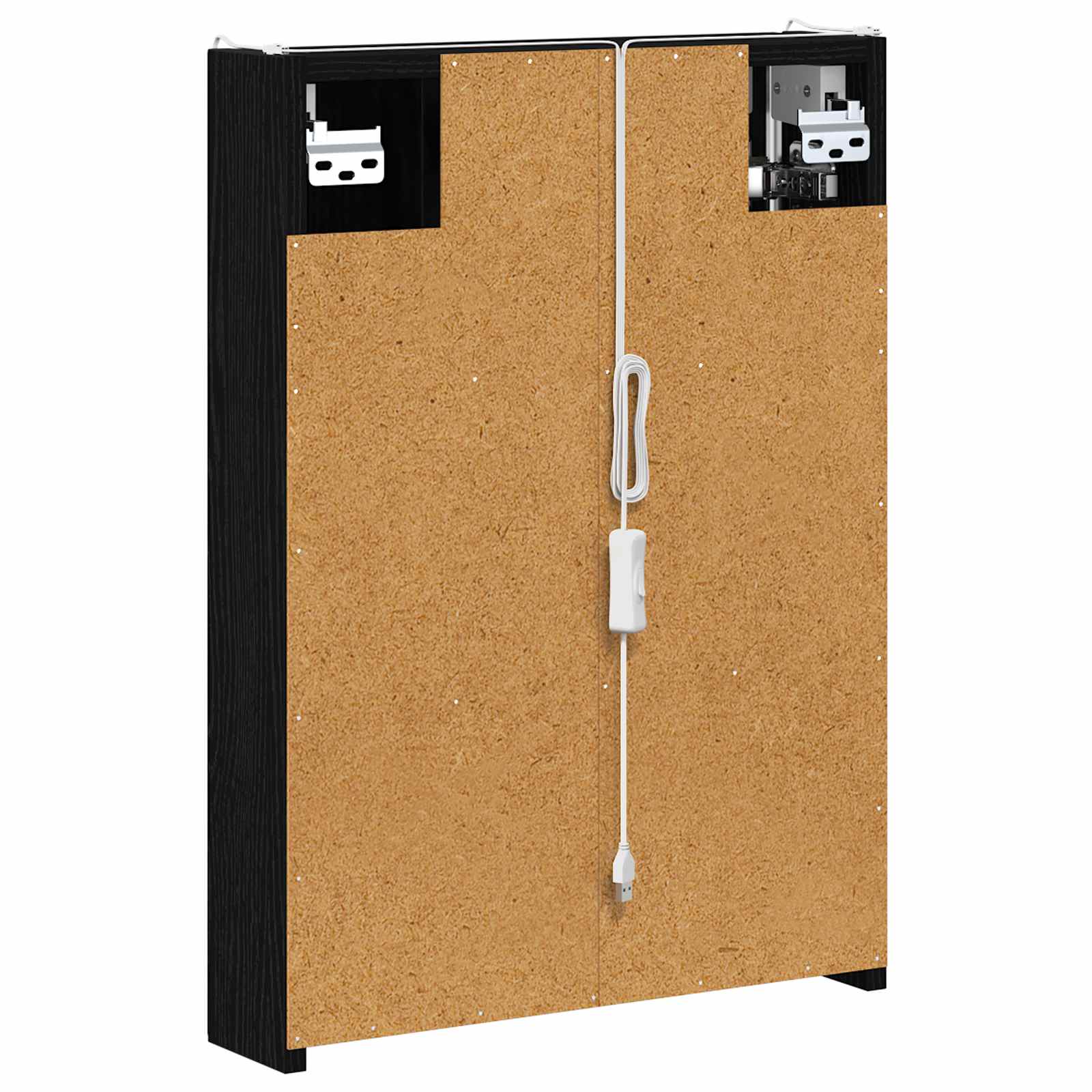 Armoire de toilette miroir 43 cm Chêne noir | Maison Vasque