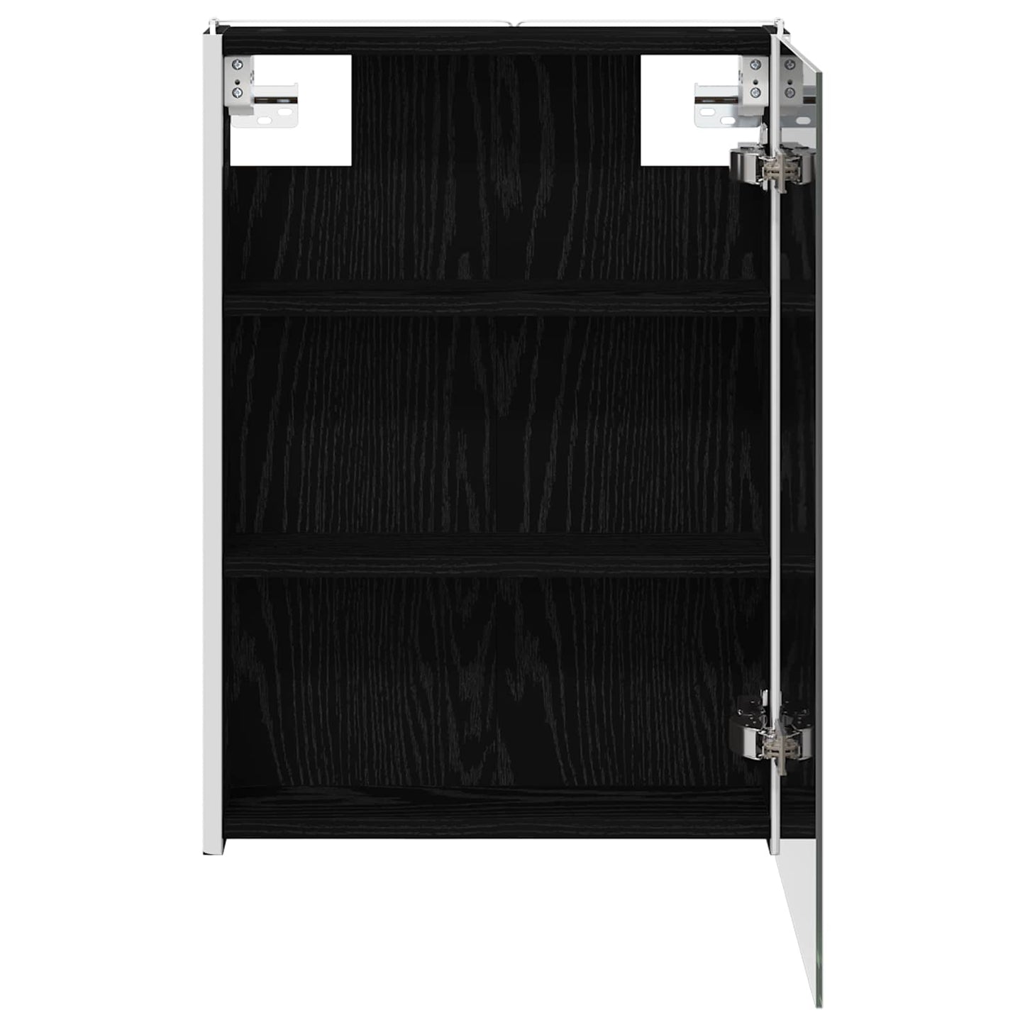 Armoire de toilette miroir 43 cm Chêne noir | Maison Vasque