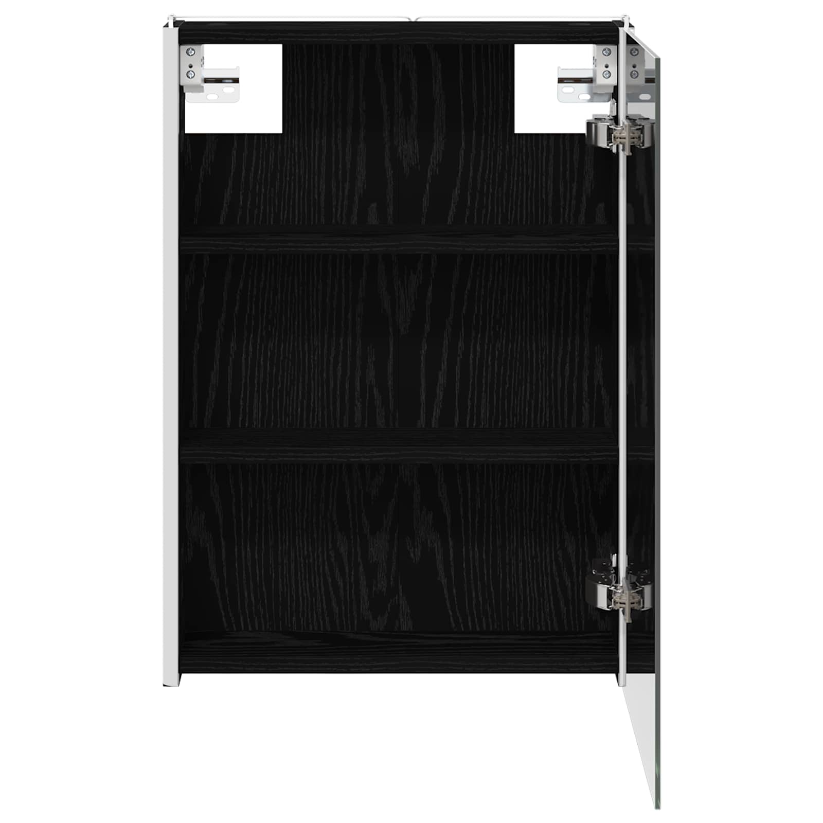 Armoire de toilette miroir 43 cm Chêne noir | Maison Vasque