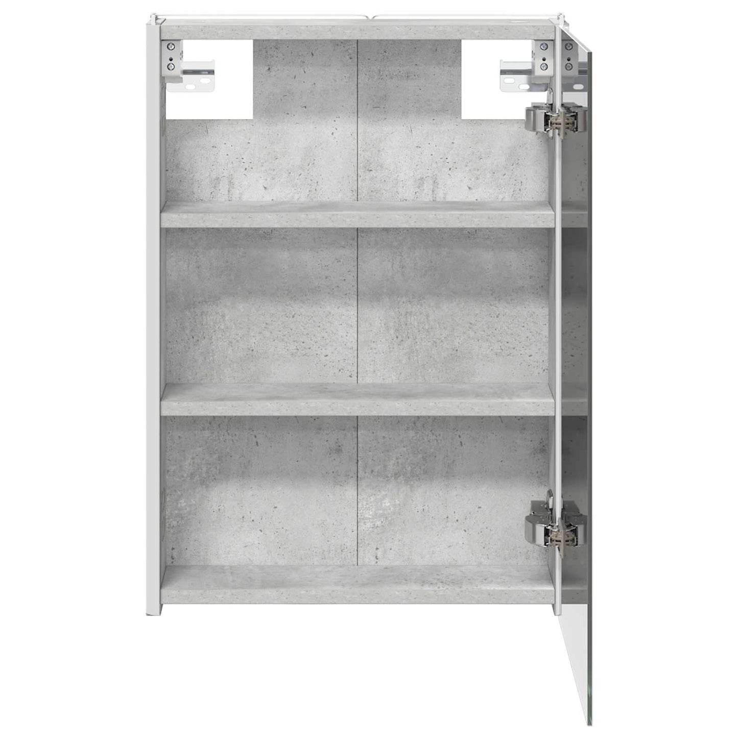 Armoire de toilette miroir 43 cm Gris béton | Maison Vasque
