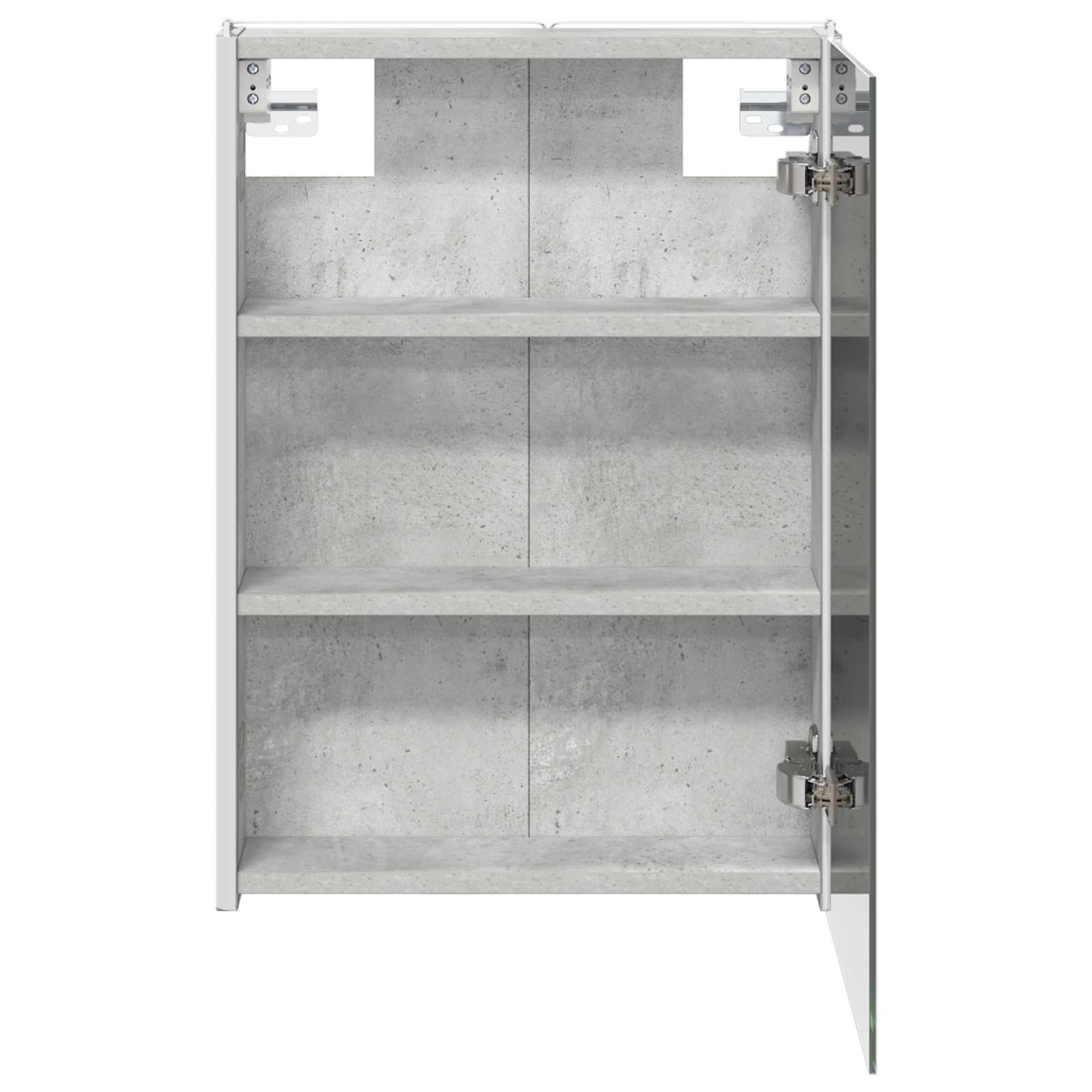 Armoire de toilette miroir 43 cm Gris béton | Maison Vasque