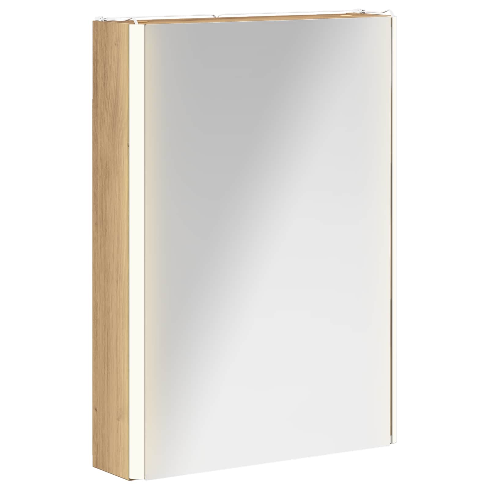 Armoire de toilette miroir 43 cm chêne artisanal | Maison Vasque