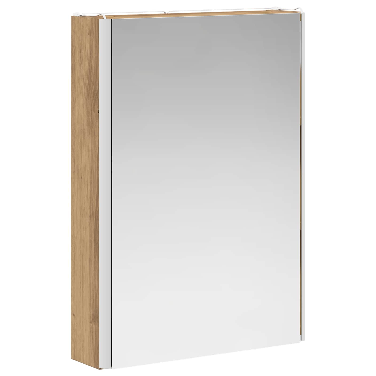 Armoire de toilette miroir 43 cm chêne artisanal | Maison Vasque