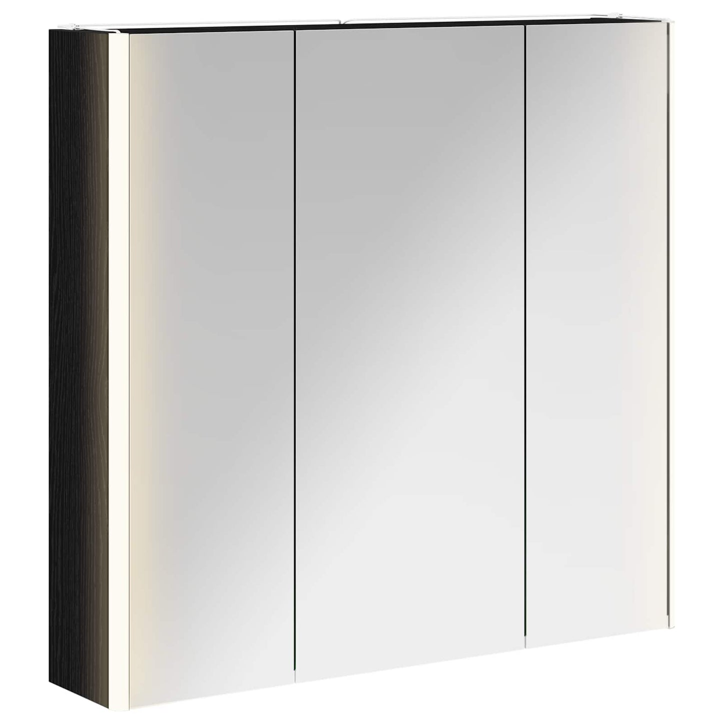 Armoire de toilette miroir 73 cm Chêne noir | Maison Vasque