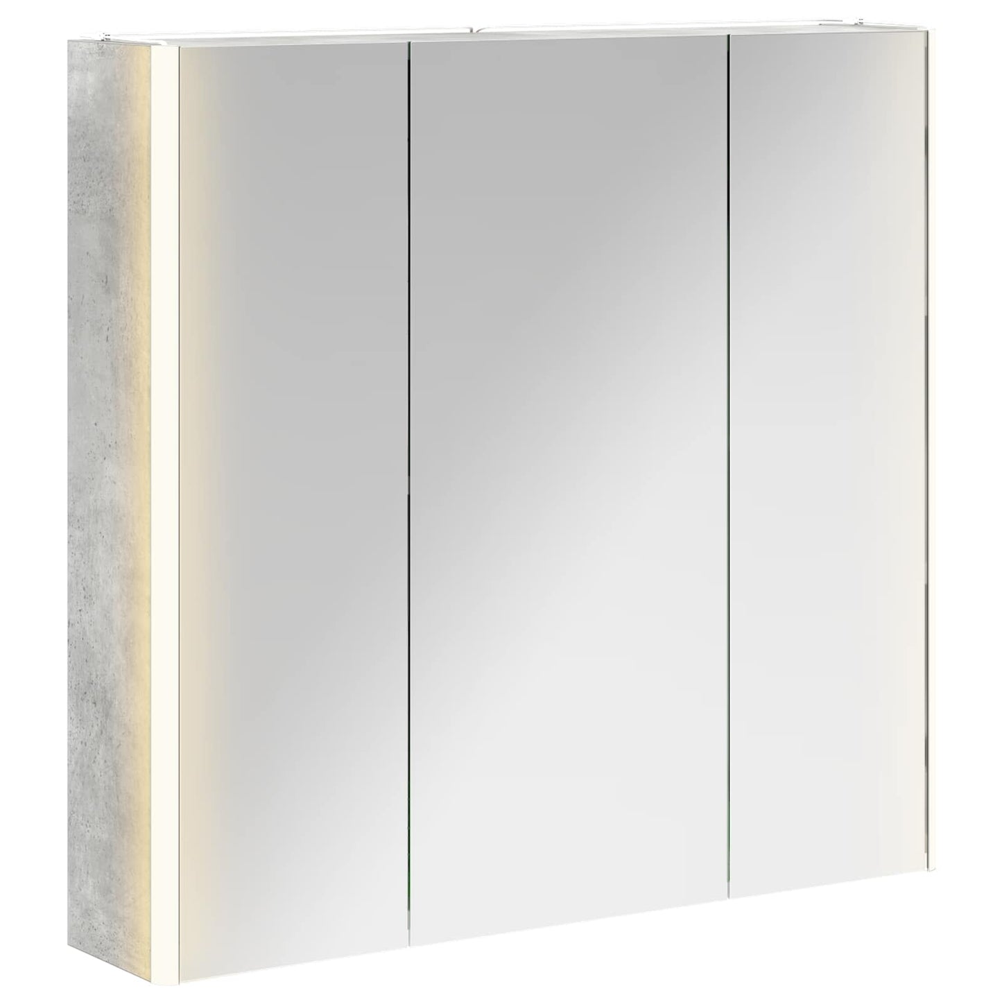 Armoire de toilette miroir 73 cm Gris béton | Maison Vasque