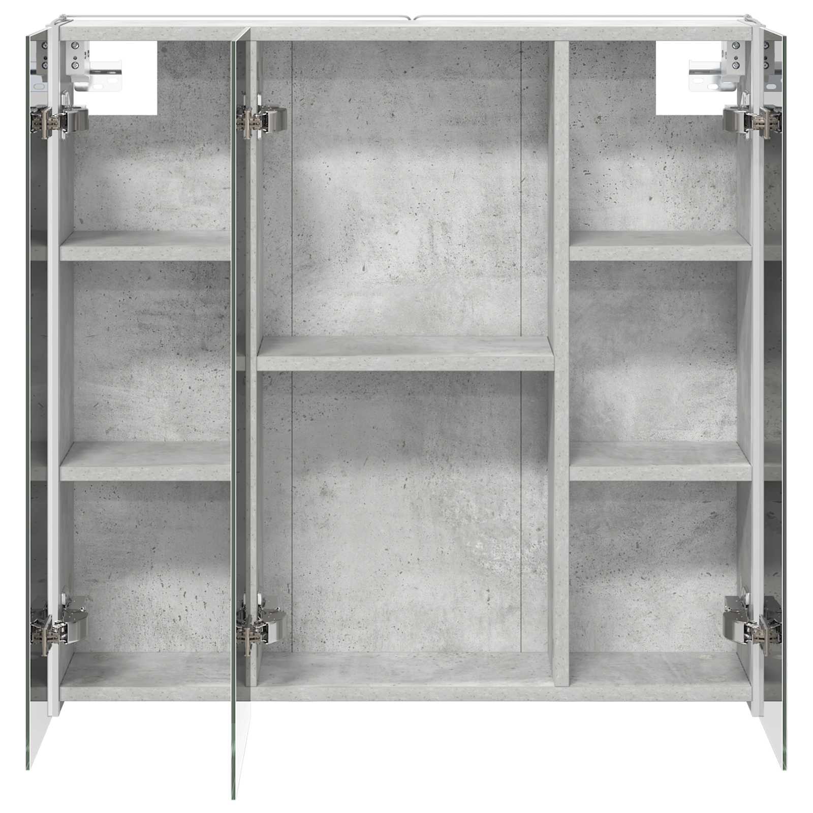 Armoire de toilette miroir 73 cm Gris béton | Maison Vasque