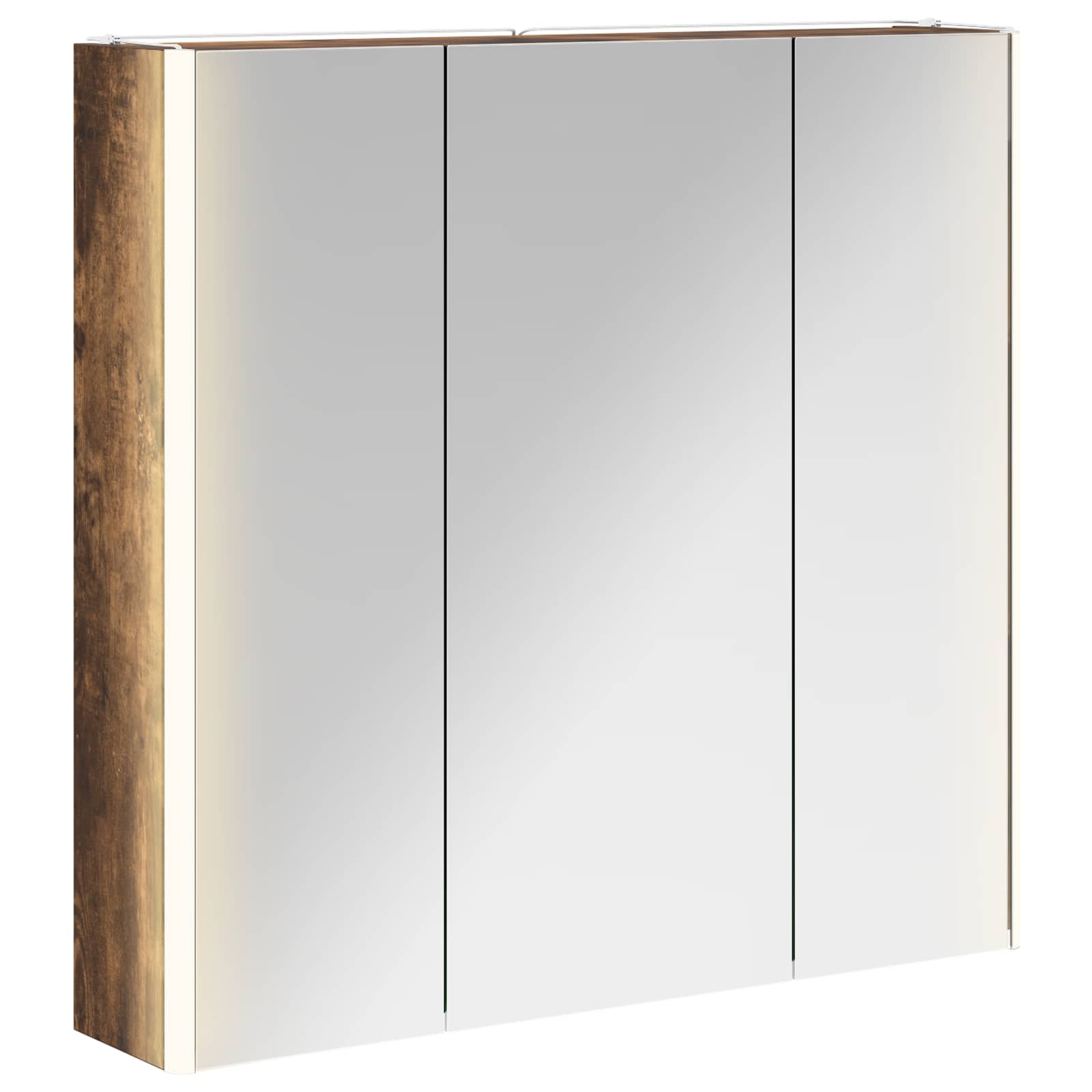 Armoire de toilette miroir 73 cm Chêne fumé | Maison Vasque