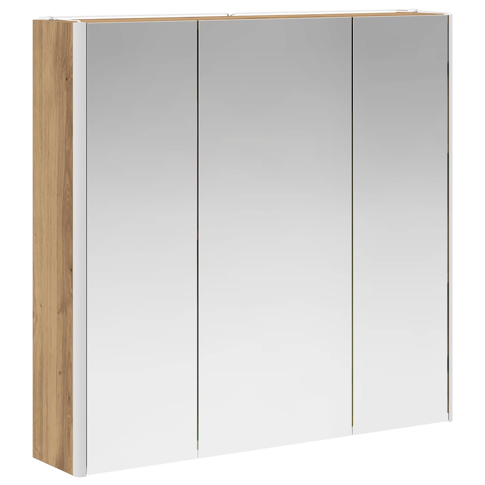 Armoire de toilette miroir 73 cm chêne artisanal | Maison Vasque