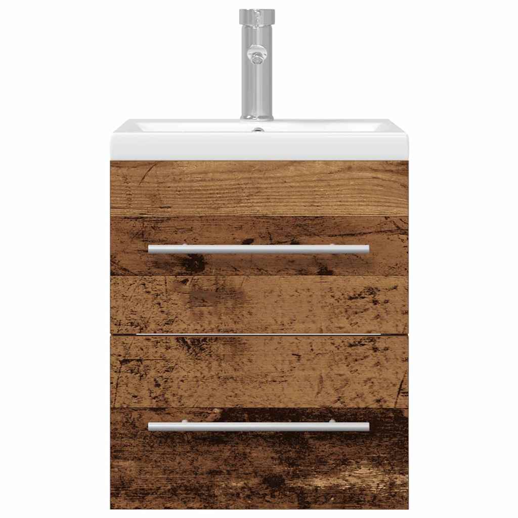 Meuble sous-vasque 41 cm – H 18 cm Bois ancien | Maison Vasque