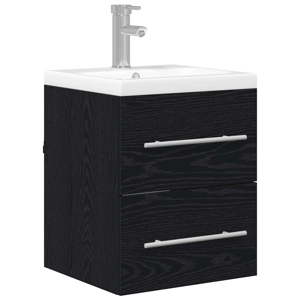Meuble sous vasque 41 cm H 18 cm Chêne noir | Maison Vasque
